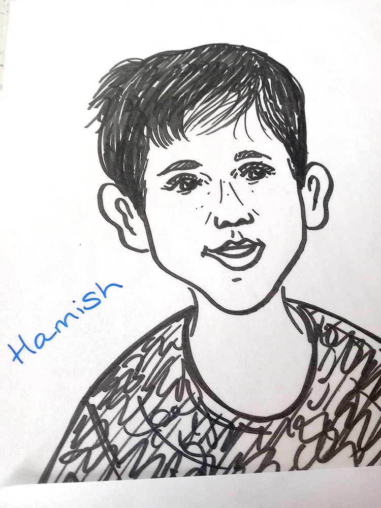 Hamish charicture